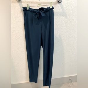 Teal Dress Pants With Wrap Around Belt